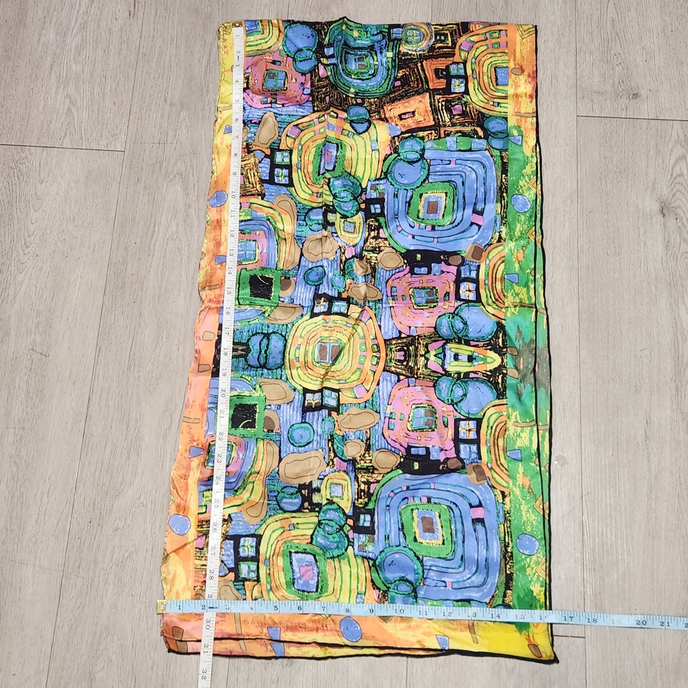 Abstract Design Silk Scarf Multicolor 100% Silk Rectan
Description:
Elegant abst